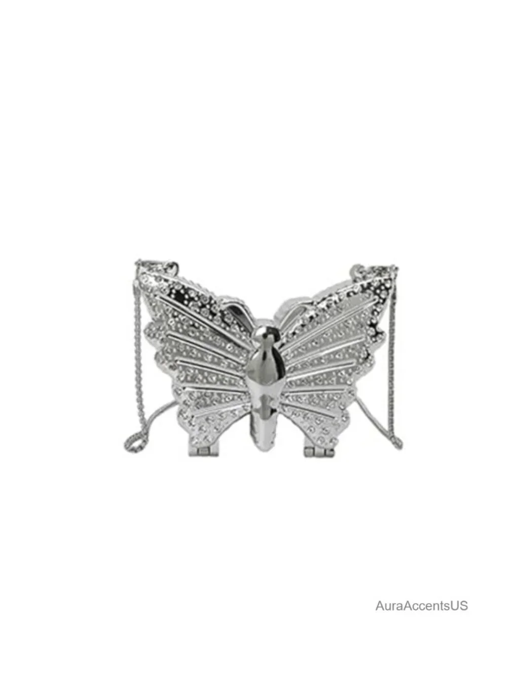 Mini Butterfly Evening Crossbody Bag Metal Purse Clutch for Women